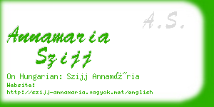 annamaria szijj business card